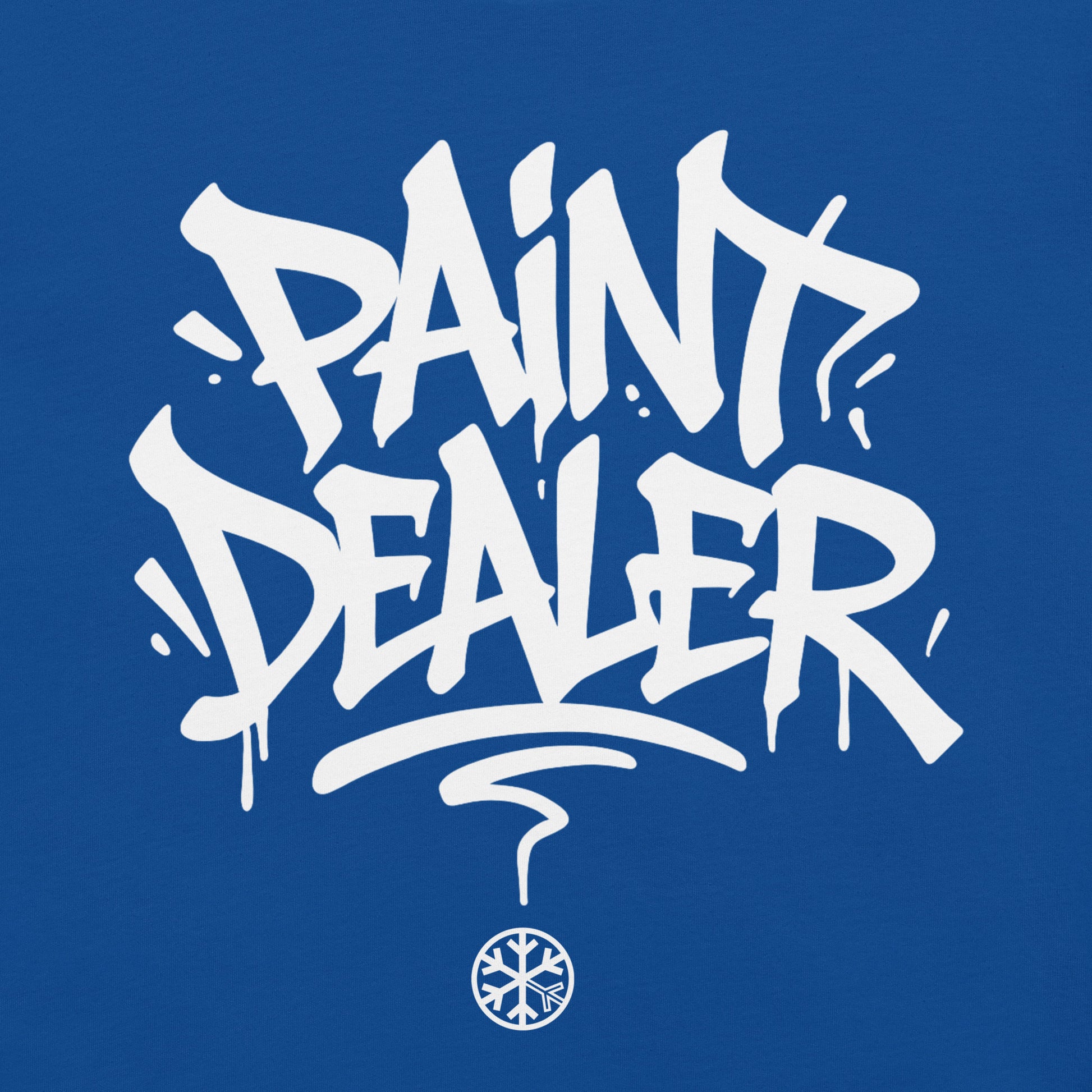 Blue-Paint Dealer Graffiti Tag Tee from B.Different Clothing, graphic, graffiti-inspired streetwear t-shirt