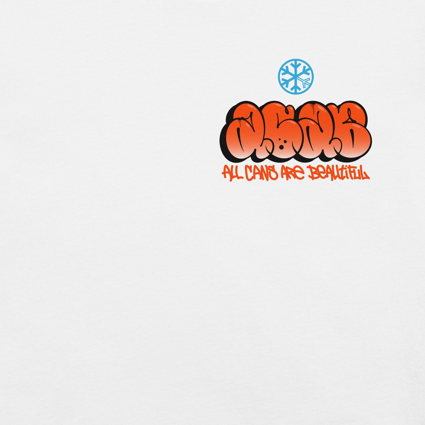 White-ACAB Girl Graffiti Tee from B.Different Clothing, front graphic, graffiti-inspired streetwear