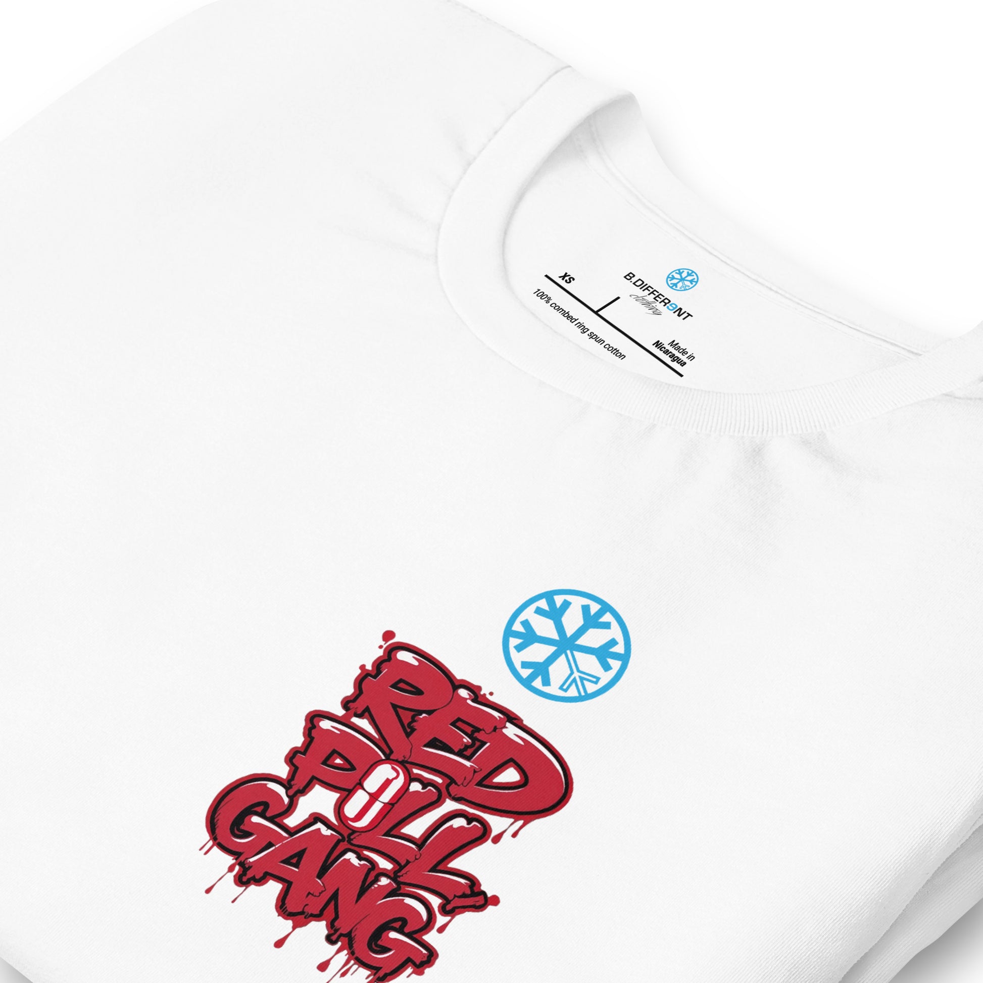 white-red-pill-gang-tee-by-b.different-clothing-graffiti-inspired-independent-streetwear-brand